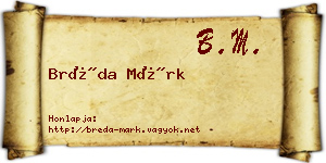 Bréda Márk névjegykártya